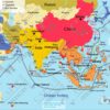 Carte des rivalités stratégiques sino-indiennes dans l'Océan Indien